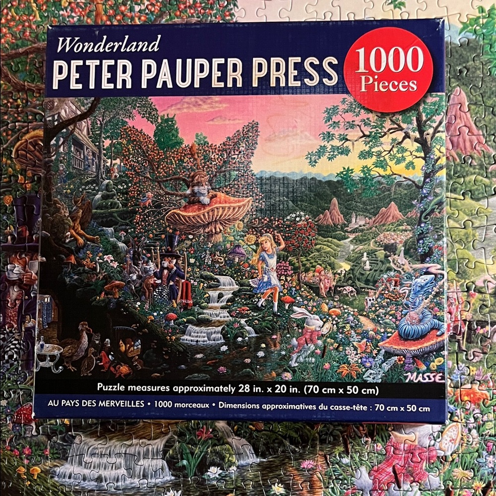 🧩 1000 piece Peter Pauper Press “Wonderland” with huge poster. Special! Complete